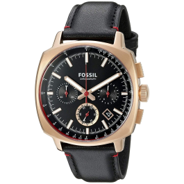 Horlogeband Fossil CH3008 Leder Zwart 20mm